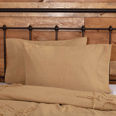 Burlap Natural Standard Pillow Case Set of 2 21x30 VHC Brands - The Fox Decor